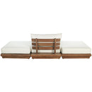  Meridian Mirella 111" Off-White Water Resistant Fabric Upholstered 3 pc Outdoor Patio Modular Sofa IMAGE 5