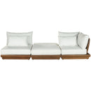  Meridian Mirella 112" Off-White Water Resistant Fabric Upholstered 3 pc Outdoor Patio Modular Sofa IMAGE 3