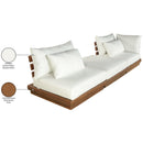  Meridian Mirella 112" Off-White Water Resistant Fabric Upholstered 3 pc Outdoor Patio Modular Sofa IMAGE 8