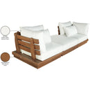  Meridian Mirella 113" Off-White Water Resistant Fabric Upholstered 3 pc Outdoor Patio Modular Sofa IMAGE 8