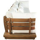  Meridian Mirella 150" Off-White Water Resistant Fabric Upholstered 4 pc Outdoor Patio Modular Sofa IMAGE 4