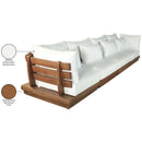  Meridian Mirella 150" Off-White Water Resistant Fabric Upholstered 4 pc Outdoor Patio Modular Sofa IMAGE 8