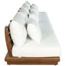  Meridian Mirella 148" Off-White Water Resistant Fabric Upholstered 4 pc Outdoor Patio Modular Sofa IMAGE 4