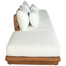  Meridian Mirella 148" Off-White Water Resistant Fabric Upholstered 4 pc Outdoor Patio Modular Sofa IMAGE 4