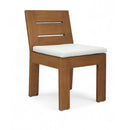  Meridian Mirella Off-White Water Resistant Fabric Upholstered Outdoor Patio Dining Side Chair IMAGE 1