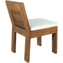  Meridian Mirella Off-White Water Resistant Fabric Upholstered Outdoor Patio Dining Side Chair IMAGE 6