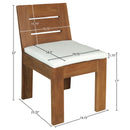  Meridian Mirella Off-White Water Resistant Fabric Upholstered Outdoor Patio Dining Side Chair IMAGE 9