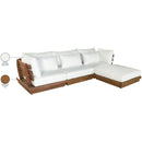  Meridian Mirella 113" Off-White Water Resistant Fabric Upholstered 4 pc Outdoor Patio Modular Sectional IMAGE 8