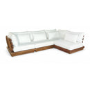  Meridian Mirella 113" Off-White Water Resistant Fabric Upholstered 4 pc Outdoor Patio Modular Sectional IMAGE 1