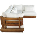  Meridian Mirella 113" Off-White Water Resistant Fabric Upholstered 4 pc Outdoor Patio Modular Sectional IMAGE 4