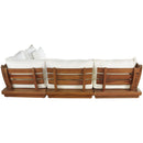  Meridian Mirella 113" Off-White Water Resistant Fabric Upholstered 4 pc Outdoor Patio Modular Sectional IMAGE 5