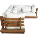  Meridian Mirella 113" Off-White Water Resistant Fabric Upholstered 4 pc Outdoor Patio Modular Sectional IMAGE 4