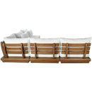  Meridian Mirella 112" Off-White Water Resistant Fabric Upholstered 5 pc Outdoor Patio Modular Sectional IMAGE 5