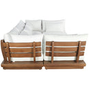  Meridian Mirella 113" Off-White Water Resistant Fabric Upholstered 6 pc Outdoor Patio Modular Sectional IMAGE 4