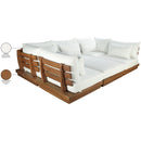  Meridian Mirella 113" Off-White Water Resistant Fabric Upholstered 6 pc Outdoor Patio Modular Sectional IMAGE 8