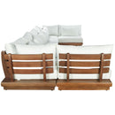  Meridian Mirella 187" Off-White Water Resistant Fabric Upholstered 7 pc Outdoor Patio Modular Sectional IMAGE 4