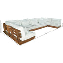  Meridian Mirella 187" Off-White Water Resistant Fabric Upholstered 7 pc Outdoor Patio Modular Sectional IMAGE 7