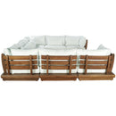  Meridian Mirella 150" Off-White Water Resistant Fabric Upholstered 8 pc Outdoor Patio Modular Sectional IMAGE 4