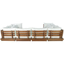  Meridian Mirella 150" Off-White Water Resistant Fabric Upholstered 8 pc Outdoor Patio Modular Sectional IMAGE 5