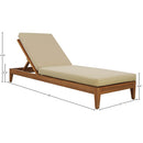  Meridian Mirella Tan Water Resistant Fabric Upholstered Outdoor Patio Chaise Lounge IMAGE 10