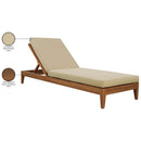  Meridian Mirella Tan Water Resistant Fabric Upholstered Outdoor Patio Chaise Lounge IMAGE 11