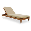  Meridian Mirella Tan Water Resistant Fabric Upholstered Outdoor Patio Chaise Lounge IMAGE 1