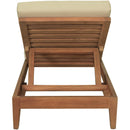  Meridian Mirella Tan Water Resistant Fabric Upholstered Outdoor Patio Chaise Lounge IMAGE 4