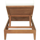  Meridian Mirella Off-White Water Resistant Fabric Upholstered Outdoor Patio Chaise Lounge IMAGE 4