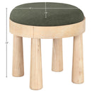  Meridian Larea Olive Linen Textured Fabric Upholstered Ottoman IMAGE 6