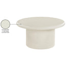  Meridian Emara Cream Concrete And Fiberglass Indoor / Outdoor Coffee Table IMAGE 6