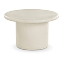  Meridian Emara Cream Concrete And Fiberglass Indoor / Outdoor Coffee Table IMAGE 1