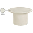  Meridian Emara Cream Concrete And Fiberglass Indoor / Outdoor Coffee Table IMAGE 6