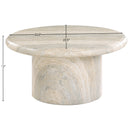  Meridian Emara Natural Concrete And Fiberglass Indoor / Outdoor Coffee Table IMAGE 5