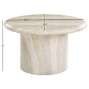  Meridian Emara Natural Concrete And Fiberglass Indoor / Outdoor Coffee Table IMAGE 5