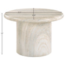  Meridian Emara Natural Concrete And Fiberglass Indoor / Outdoor Coffee Table IMAGE 5