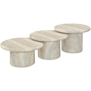  Meridian Emara Natural Concrete And Fiberglass 3 pc Indoor / Outdoor Coffee Table IMAGE 6
