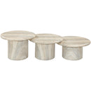  Meridian Emara Natural Concrete And Fiberglass 3 pc Indoor / Outdoor Coffee Table IMAGE 7