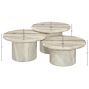  Meridian Emara Natural Concrete And Fiberglass 3 pc Indoor / Outdoor Coffee Table IMAGE 9