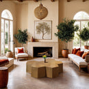  Meridian Eternal Natural Oak Wood 6 pc Modular Coffee Table IMAGE 2