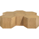  Meridian Eternal Natural Oak Wood 6 pc Modular Coffee Table IMAGE 3