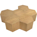  Meridian Eternal Natural Oak Wood 6 pc Modular Coffee Table IMAGE 4