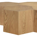  Meridian Eternal Natural Oak Wood 6 pc Modular Coffee Table IMAGE 5