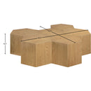  Meridian Eternal Natural Oak Wood 6 pc Modular Coffee Table IMAGE 7