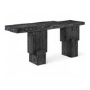  Meridian Anzio Black Oak Veneer And Solid Wood Console Table IMAGE 1