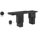  Meridian Anzio Black Oak Veneer And Solid Wood Console Table IMAGE 9