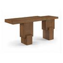 Meridian Anzio Brown Oak Veneer And Solid Wood Console Table IMAGE 1