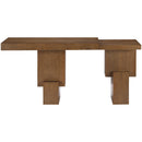  Meridian Anzio Brown Oak Veneer And Solid Wood Console Table IMAGE 3