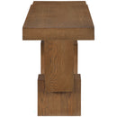  Meridian Anzio Brown Oak Veneer And Solid Wood Console Table IMAGE 4