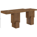  Meridian Anzio Brown Oak Veneer And Solid Wood Console Table IMAGE 8