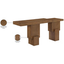  Meridian Anzio Brown Oak Veneer And Solid Wood Console Table IMAGE 9